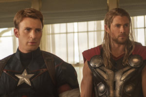 Chris Evans and Chris Hemsworth,Avengers: Age Of Ultron